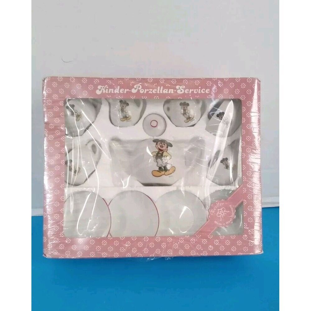 Vintage Kinder Porzellan Service Disney Mickey Mouse Children TeaSet Collectible